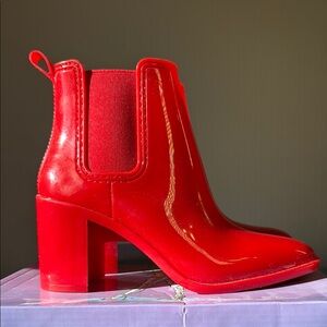 Jeffrey Campbell Red Rain Boots